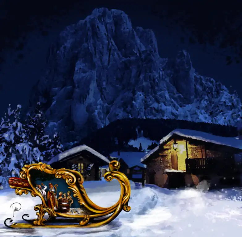 Illustration pour une affiche de marché de Noël